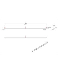 DIAGONALE HALTESTANGEN L1680 2KPL