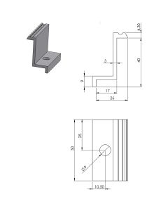 ENDKLEMME 40X50 SILBER